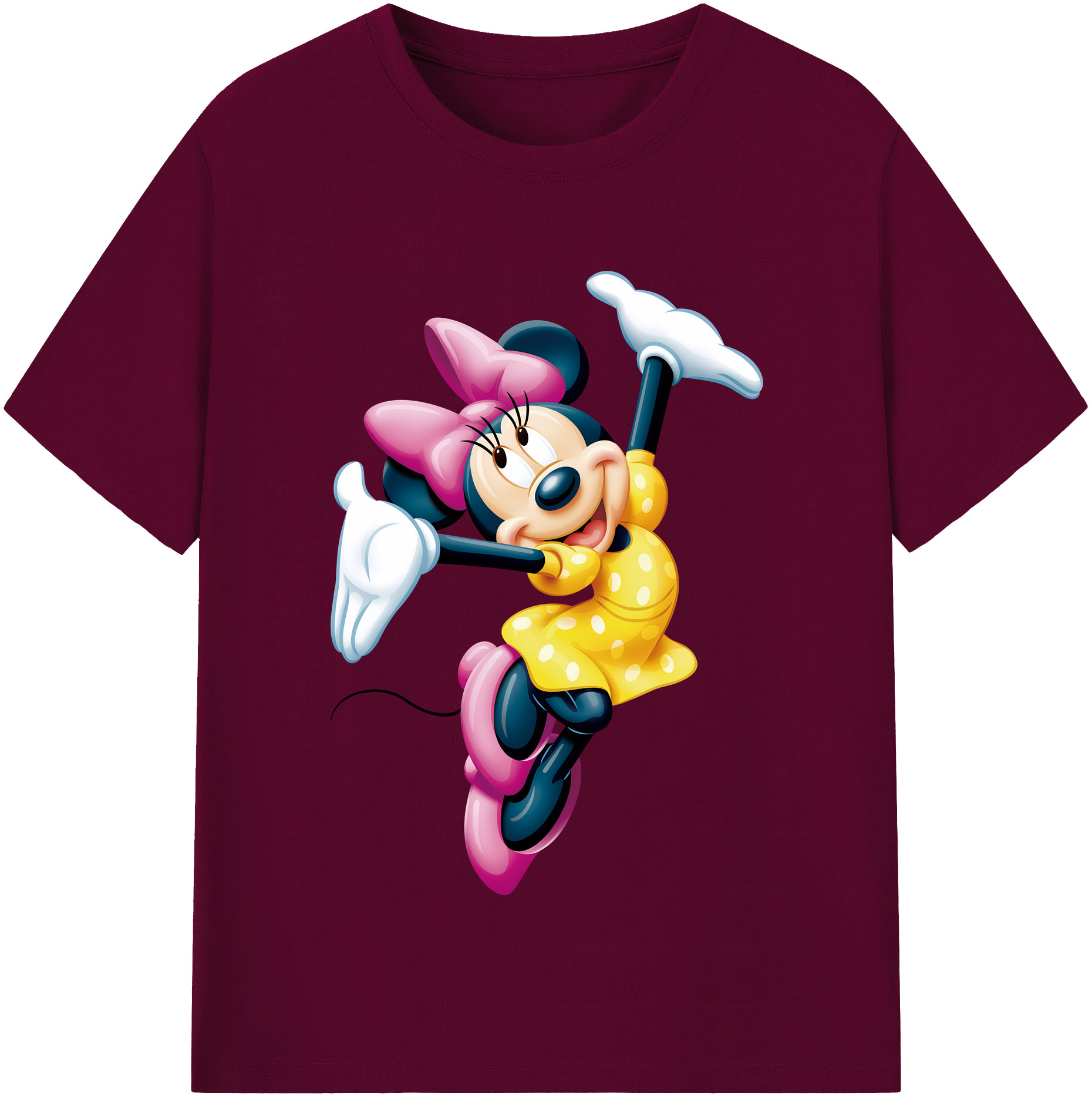 ミッキーマウス Mickey Mouse レディースカジュアルプリントTシャツ（綿100％）